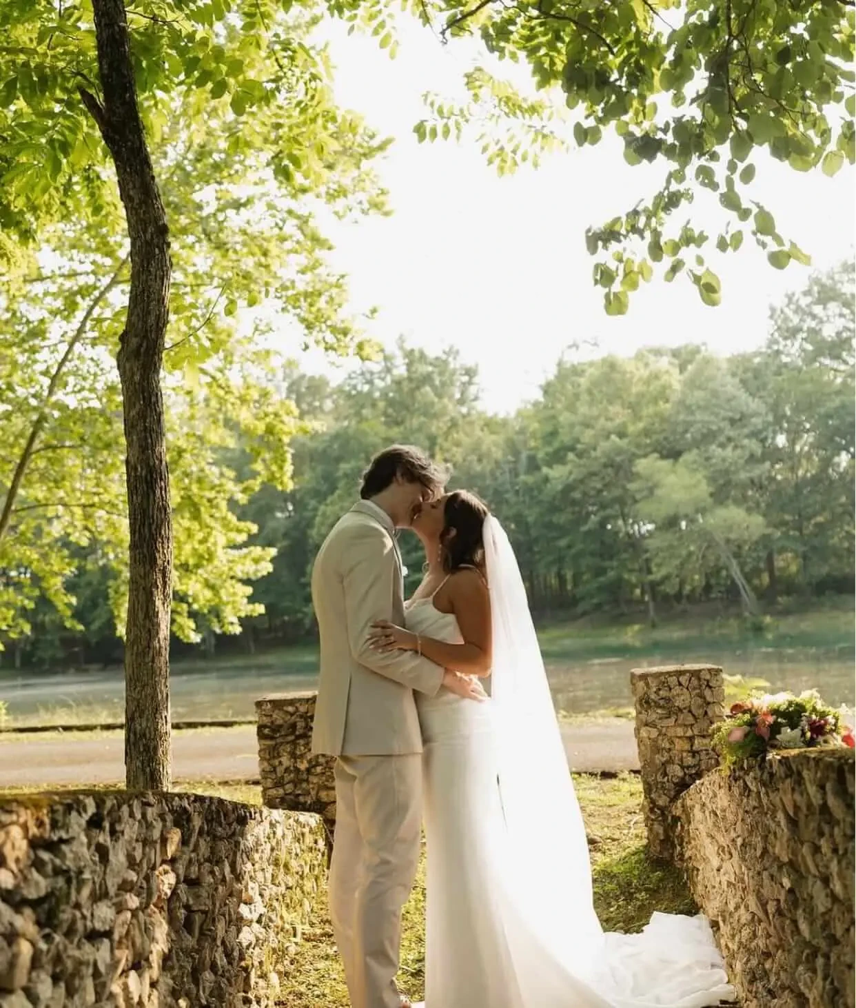 Photo of the real bride and groom