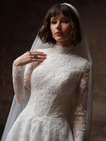 Maggie Sottero DOMINIQUE (F6MK100A01) #3 All Ivory (gown with Ivory Illusion) thumbnail