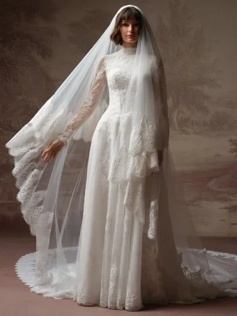 Maggie Sottero DOMINIQUE (F6MK100A01) #2 All Ivory (gown with Ivory Illusion) thumbnail