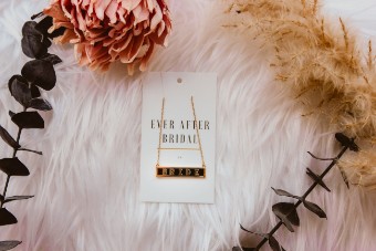 Ever After Bridal Bride Bar Necklace - Black #0 default thumbnail