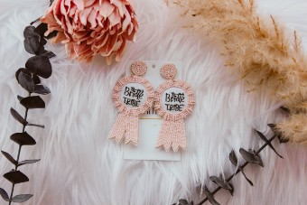 Ever After Bridal Bride Tribe Earrings - Pink/Ivory #0 default thumbnail