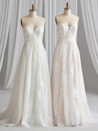 Maggie Sottero CHELSEA (23MS683A01 - Patterned glitter tulle with embellished motifs) #4 thumbnail