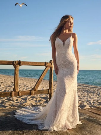 Rebecca Ingram JANINE (23RK697A01) #1 default Ivory over Misty Mauve (gown with Ivory Illusion) thumbnail