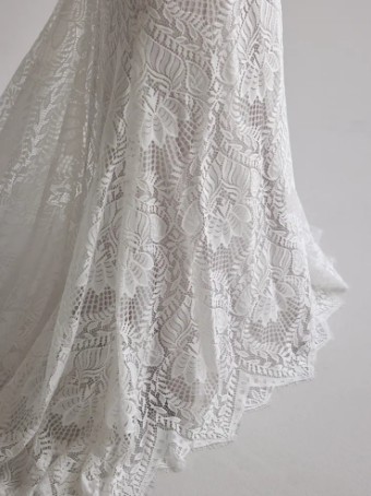 Rebecca Ingram JANINE (23RK697A01) #5 Ivory over Misty Mauve (gown with Ivory Illusion) thumbnail