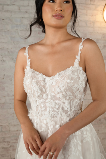 Stella York 7790 #10 (IV-AL) Ivory Lace and Tulle over Almond Gown thumbnail