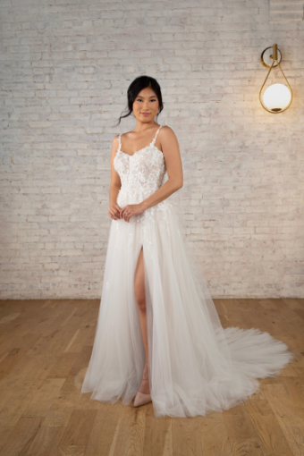 Stella York 7790 #0 default (IV-AL) Ivory Lace and Tulle over Almond Gown thumbnail