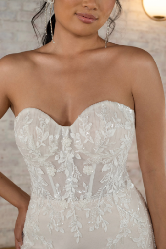 Stella York 7793 #10 default (IV-AL) Ivory Lace and Tulle over Almond Gown thumbnail