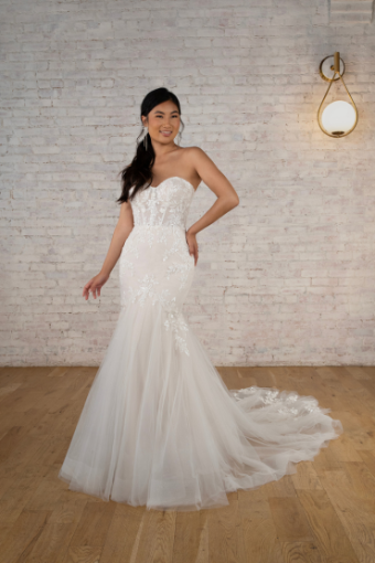 Stella York 7793 #0 default (IV-AL) Ivory Lace and Tulle over Almond Gown thumbnail
