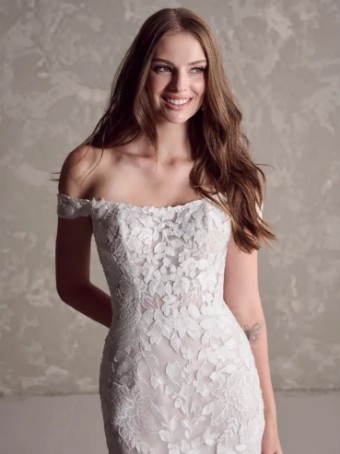 Maggie Sottero CAMBRIA (24MS242A01) #1 Ivory over Blush (gown with Natural Illusion) thumbnail