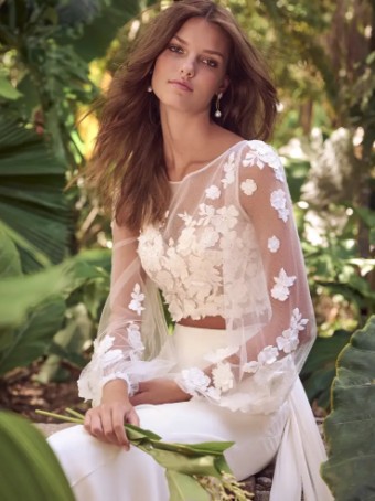 Maggie Sottero ARIANA (24MW248A01 - Two-piece) #0 default Ivory (gown with Natural Illusion) thumbnail