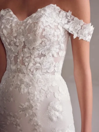 Rebecca Ingram HILDA (24RS183A01 - Unlined bodice) #4 Ivory over Blush (gown with Natural Illusion) thumbnail