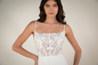 Stella York 7868 #11 (IV-PI) IVORY LACE OVER PURE IVORY GOWN thumbnail