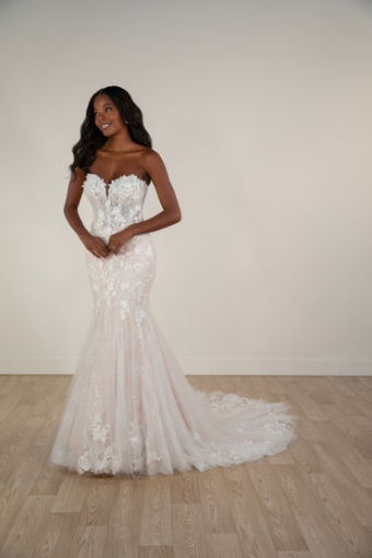 Stella York 7924 #0 default (IVIV-PL) Ivory Lace & Tulle over Ivory Gown w Porcelain Tulle Plunge thumbnail