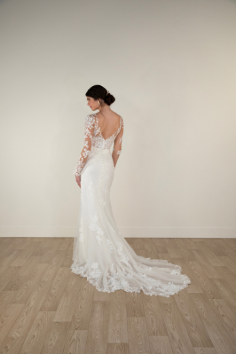 Stella York 7867 #11 (IVIV-PL) Ivory Lace & Tulle over Ivory Gown w Porcelain Tulle Illusion thumbnail
