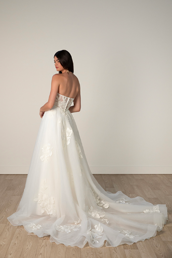 Stella York 7975 #9 (IV-BC) IVORY LACE TULLE & ROYAL ORGANZA OVER BISCOTTI GOWN thumbnail