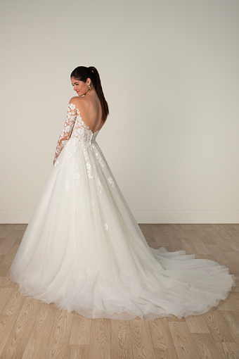 Stella York 8012 #9 (IVBC-PL) IVR LACE TULLE & REGAL ORGANZA OV BSC GOWN W PLN TULLE ILLUS thumbnail