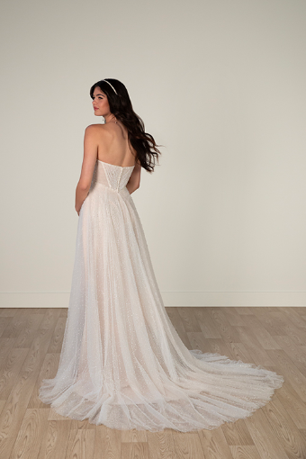 Stella York 8043 #9 (IVIV-PL) Ivory Lace & Tulle over Ivory Gown w Porcelain Tulle Plunge thumbnail