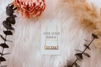Ever After Bridal Bride Bar Necklace - Soft Pink #0 default Soft Pink thumbnail