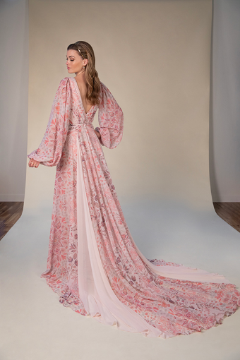 Stella York SAKARI #1 (IV-PL) Ivory Gown w Porcelain Tulle Plunge thumbnail