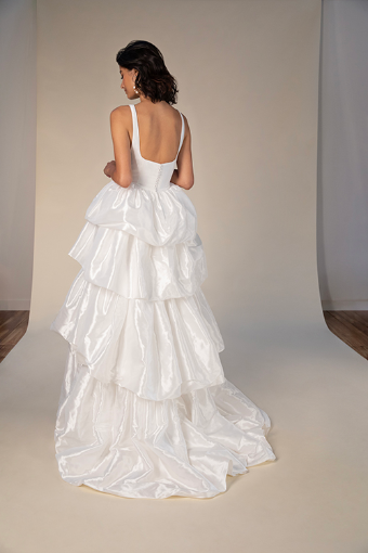 Stella York LONDON #1 (PI-PL) Pure Ivory Gown w Porcelain Tulle Plunge thumbnail