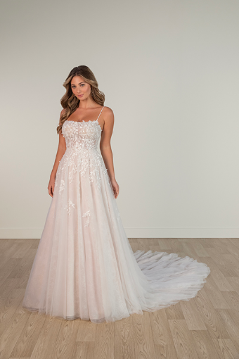 Stella York SY8105 (Unlined bodice) #0 default (IV-BC) Ivory Lace and Tulle over Biscotti Gown thumbnail