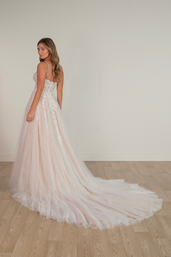 Stella York SY8105 (Unlined bodice) #1 (IV-BC) Ivory Lace and Tulle over Biscotti Gown thumbnail