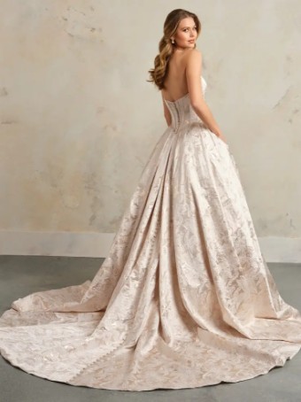 Maggie Sottero DERRICK MARIE (ivory jaquard) #1 All Ivory (gown with Ivory Illusion) thumbnail