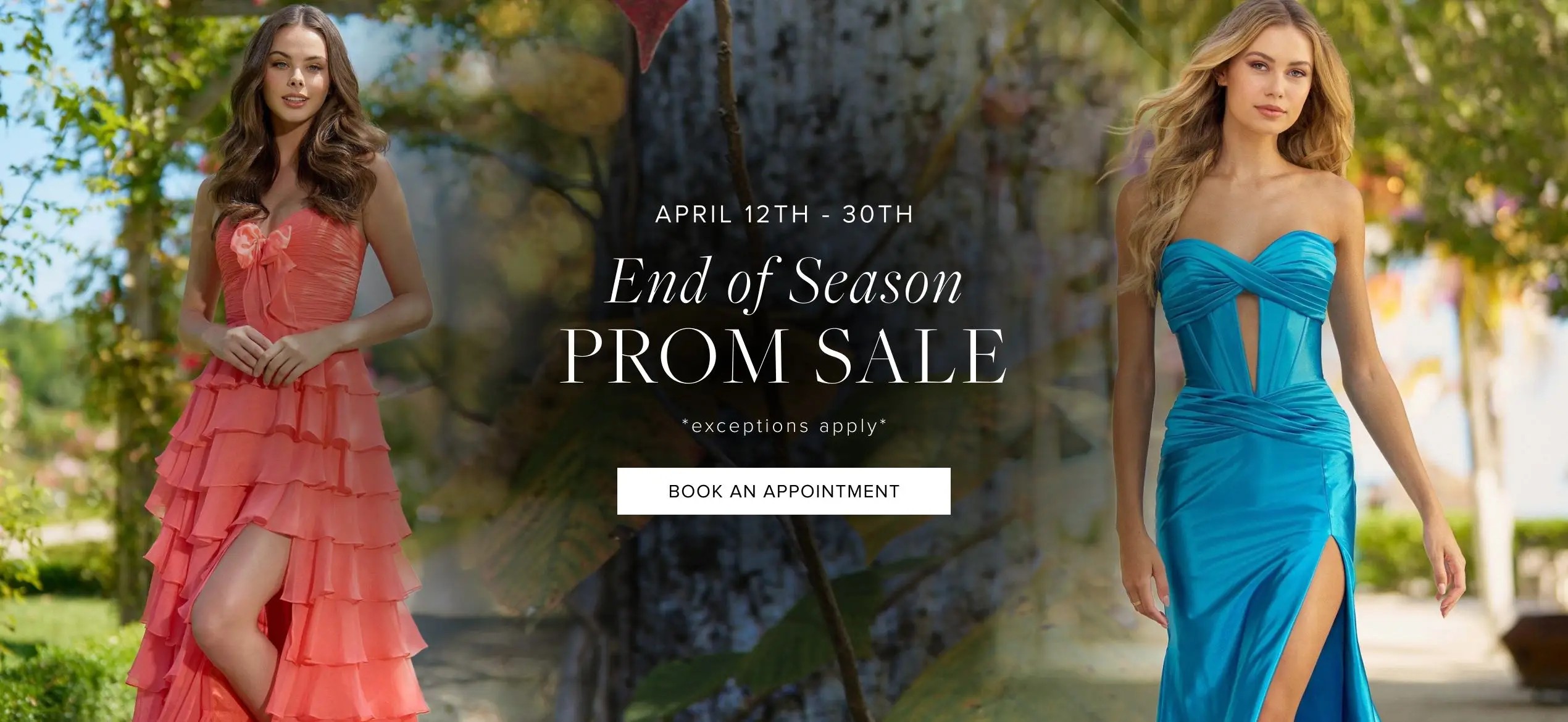 End of Prom Sale Banner for Desktop