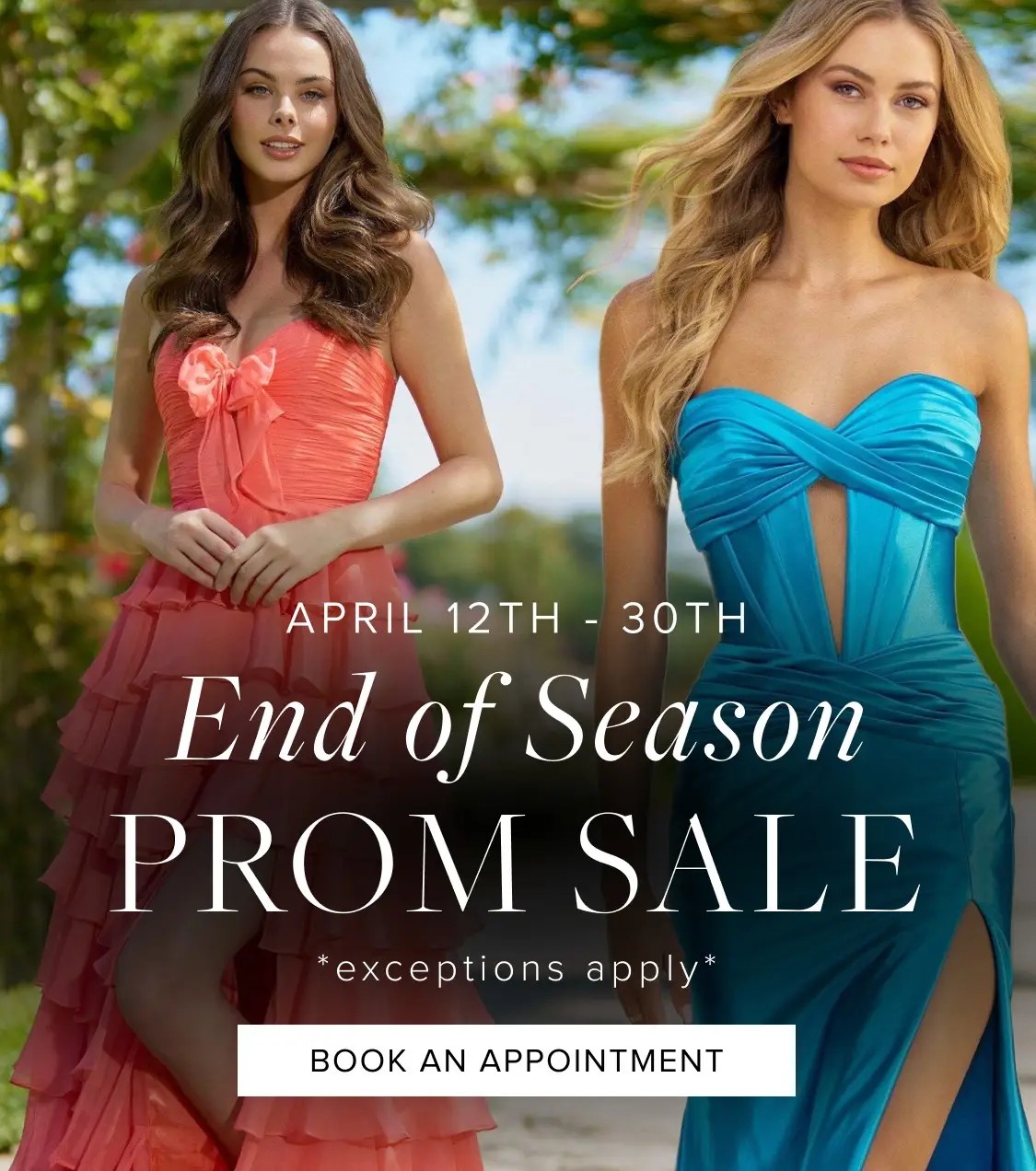 End of Prom Sale Banner for Mobile