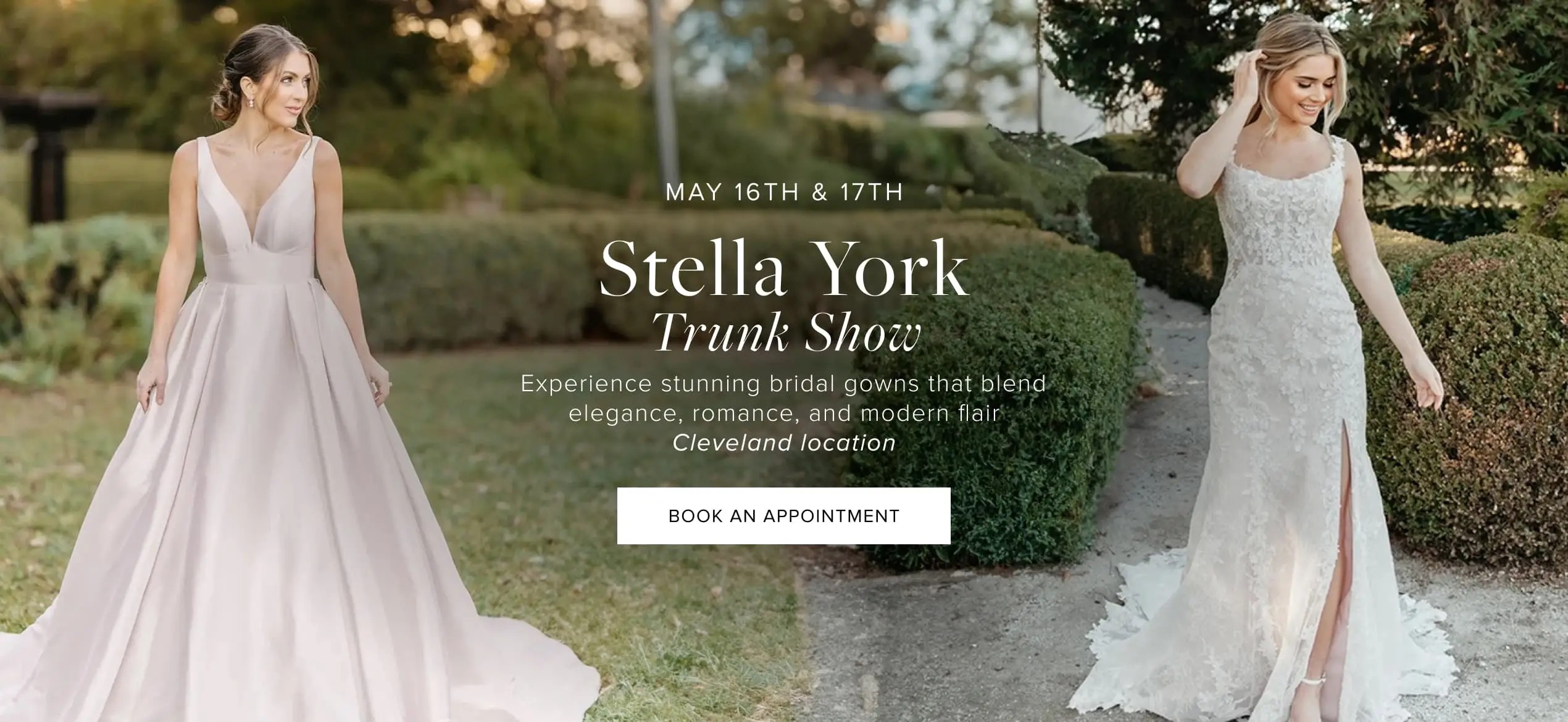 Stella York Trunk Show Banner for Desktop