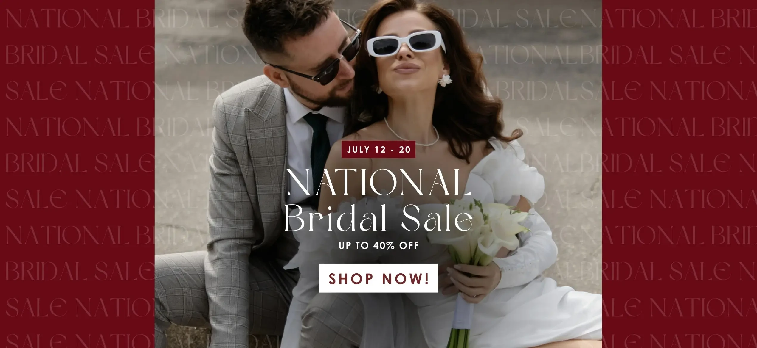 National Bridal Sale 2025 Banner for Desktop