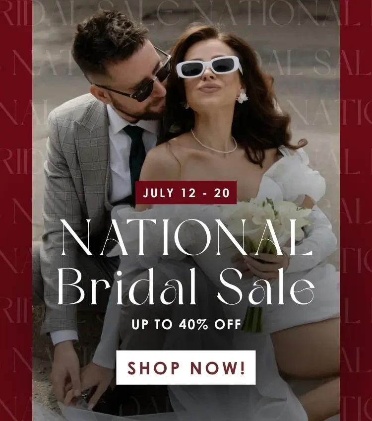 National Bridal Sale 2025 Banner for Mobile